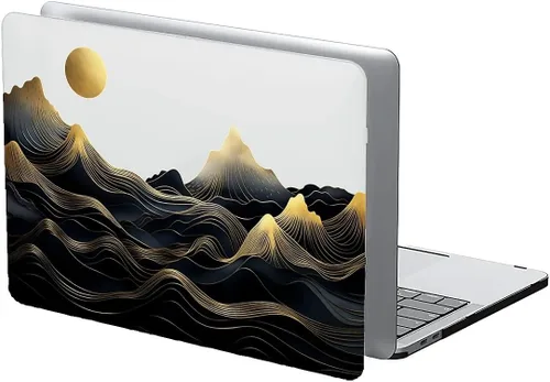 Miniatura 7 de Compatible con MacBook Air 13.3 pulgadas A1466/A1369, carcasa rígida de plástico para Mac Air 13.3 con Touch ID (2010-2017), montañas negras