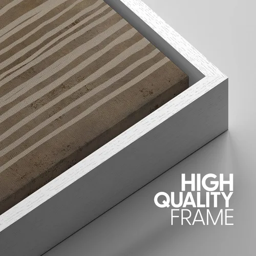 Miniatura 223 de SIGNWIN Lienzo enmarcado para pared, arte con pinceladas de flujo neutro en tonos beige abstractos, ilustraciones, arte moderno, decorativo