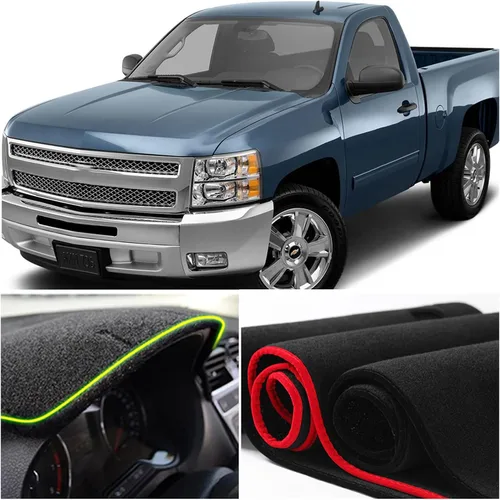Miniatura 4 de Funda de tapete para salpicadero de ajuste personalizado para Chevy Chevrolet Silverado/GMC Sierra Truck 2007-2013, compatible con Chevy Suburban
