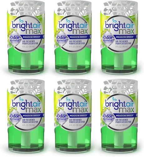 Miniatura 9 de Bright Air Ambientador eliminador de olores máximo de 4 onzas, para espacios de tamaño mediano, aroma cítrico explosivo, caja de 6, dura hasta 60