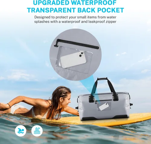 Miniatura 3 de Gonex Bolsa de lona impermeable extra grande de 40 L, 60 L, 80 L, bolsa de lona seca de viaje, bolsa resistente con correas y asas duraderas