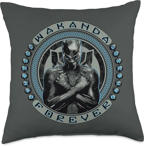 Miniatura 5 de Marvel Black Panther T'Challa Wakanda Forever - Almohada (16.0 x 16.0 in), multicolor