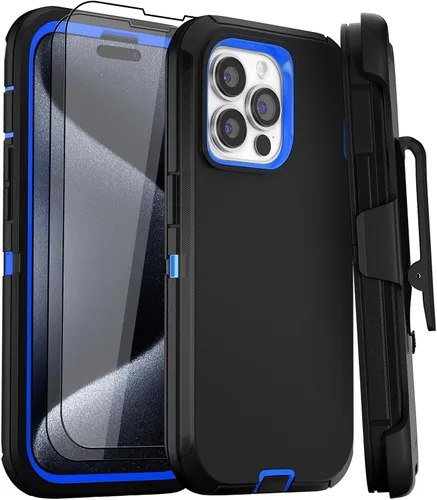 Miniatura 15 de Funda para iPhone 11 con 2 protectores de pantalla, protección contra caídas, cuerpo completo, resistente de servicio pesado, de grado militar, a