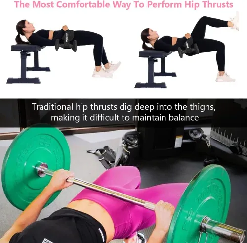 Miniatura 5 de Flintronic Exercise Hip Thrust Belt, Glute Trainer, Adjustable Hip Thrust Belt with Extra Padding for Dumbbells Kettlebells Gym Fitness Bodybuilding