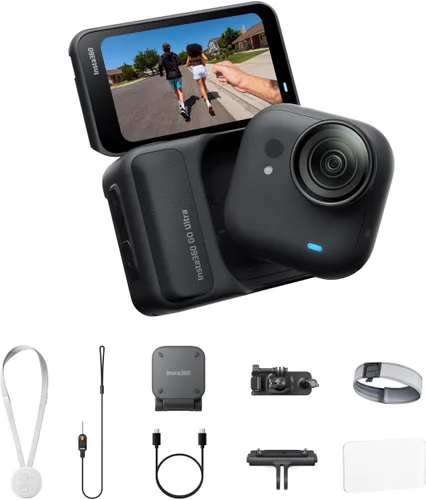 Miniatura 21 de Insta360 GO Ultra - Cámara de vlogging 4K pequeña, manos libres, cámara POV, sensor de 1/1.28 pulgadas, peso de 1.87 oz, FOV de 156°, duración