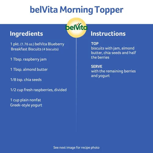 Miniatura 13 de belVita Barras de desayuno galletas, arándanos, 30 paquetes en total, 6 cajas (4 galletas por paquete)