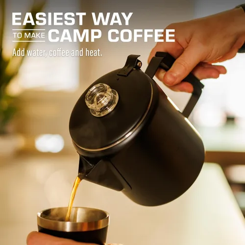 Miniatura 5 de COLETTI Bozeman Negra Cafetera Percoladora — Cafetera de Camping — La Cafetera Percoladora Más Elegante de América – SIN Aluminio ni Plástico