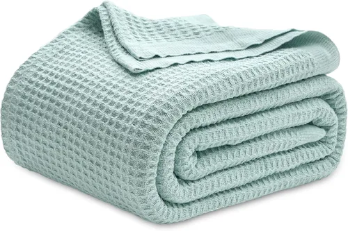 Miniatura 33 de Bedsure Gentlesoft - Manta de 100 % algodón, tamaño Twin XL, para dormitorio universitario, transpirable y suave, manta Twin de tejido waffle