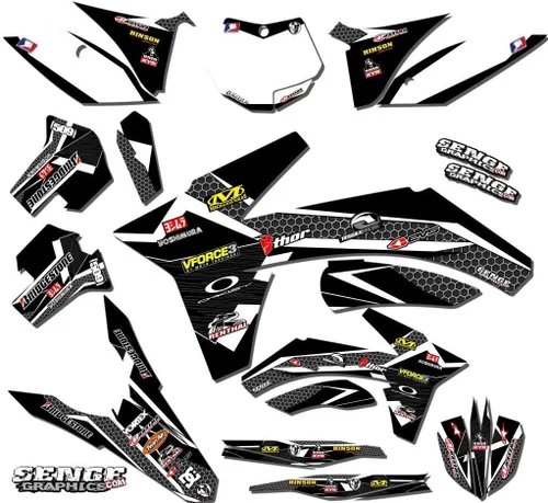 Miniatura 3 de Senge 2013 – 2014 gráficos KTM SX 85/105, Podium Negro gráficos KIT