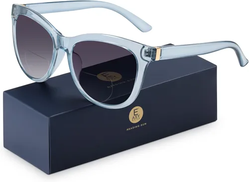 Miniatura 7 de EASY READ Gafas de lectura bifocales para mujeres, lentes de sol de moda con protección UV400 (Graduación 2.50, Demi)