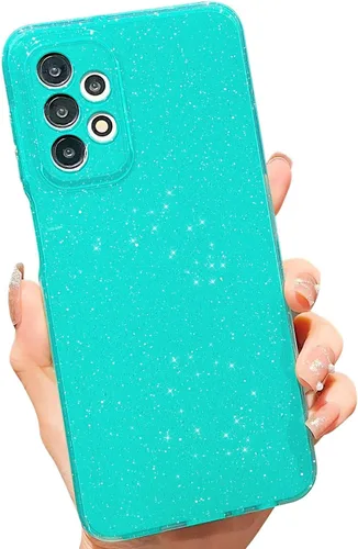 Miniatura 25 de MINSCOSE Funda compatible con Samsung Galaxy A14 5G, bonita funda delgada con purpurina fina, a prueba de golpes, de TPU para mujeres y niñas