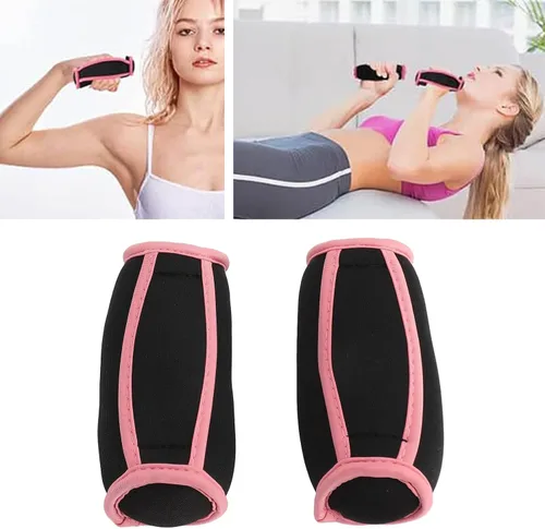 Miniatura 6 de Juego de pesas de mano suaves de 1 libra, par con correa de mano para entrenamiento de fuerza, caminar, trotar, fitness, material de neopreno
