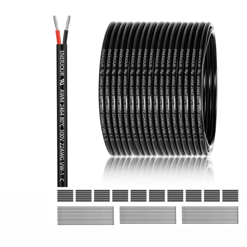Miniatura 16 de Cable eléctrico de calibre 12 y 2 conductores de 25 pies, cable de 12 AWG UL 2464 de 2 hilos de cobre estañado trenzado en PVC de calibre 12/2
