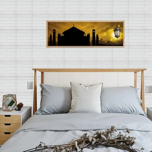 Miniatura 7 de 30 piezas de paneles de pared 3D para despegar y pegar, papel pintado de ladrillo blanco autoadhesivo impermeable, paneles de pared de ladrillo