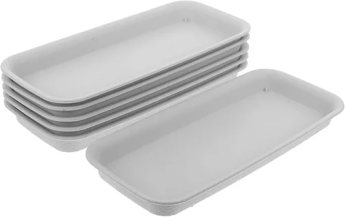 Bandeja rectangular de plástico para plantas, bandeja de goteo para maceta, bandeja de goteo para alféizar de ventana, estante de ventana de 9.73 x