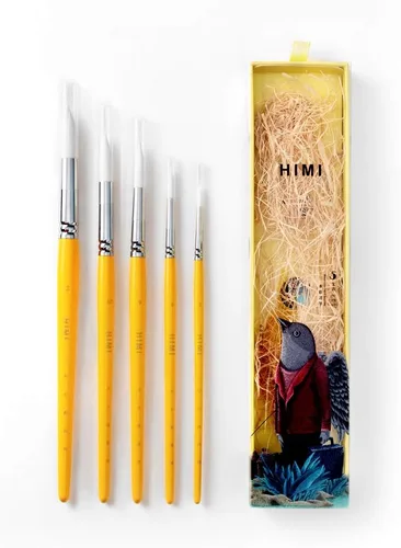 Miniatura 3 de HIMI Gouache - Juego de 5 pinceles para pintura de acuarela al óleo acrílico, acuarela, cara y cuerpo, bonito regalo, aficionado al arte, adultos