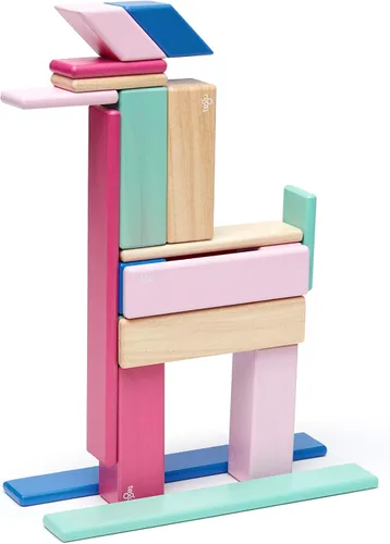 Miniatura 8 de Conjunto de 24 bloques magnéticos de madera de Tegu, talla única , Blossom