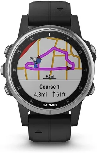 Miniatura 2 de Garmin fēnix 5 Plus, reloj inteligente con GPS multideporte premium, cuenta con mapas topográficos de color, monitoreo de frecuencia cardíaca