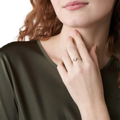 Miniatura 3 de Fossil Anillo de acero inoxidable chapado para mujer