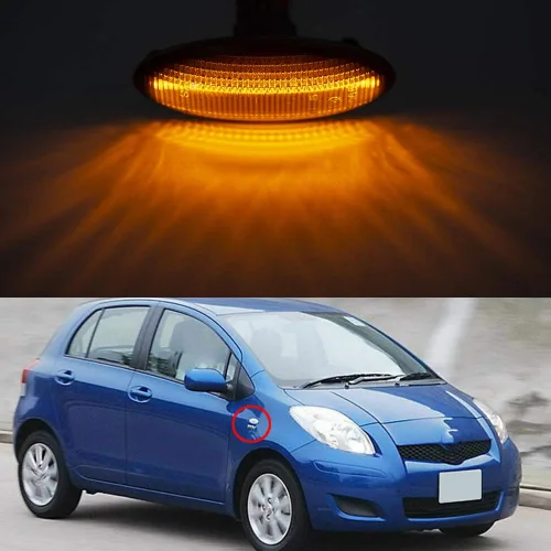 Miniatura 7 de Luces de marcador de guardabarros delanteros LED dinámicos de repuesto para To-yota RAV4 Corolla Auris Yaris OEM Fit Turn Signal Repeater Lamps