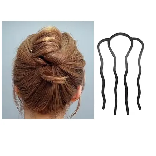 Miniatura 5 de 8 pinzas de metal para el cabello, peines laterales para el cabello, bollos updo en forma de U, accesorios de herramienta de peinado para mujeres