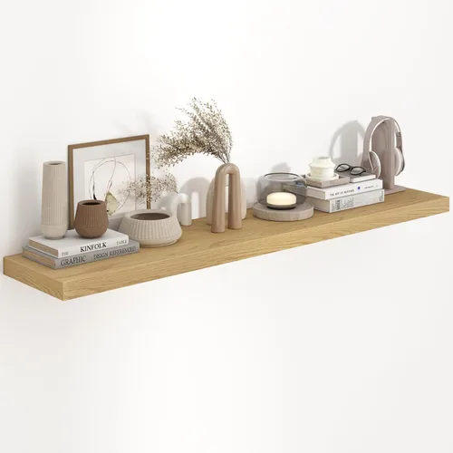 Miniatura 55 de Fun Memories Estantes flotantes de 48 pulgadas, estantes de pared de 9.3 pulgadas de profundidad para baño, sala de estar, dormitorio, cocina
