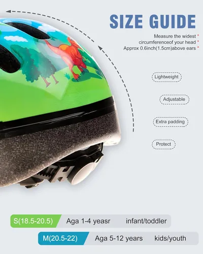 Miniatura 3 de Cascos para niños y niñas, casco de bicicleta multideportivo ajustable desde niños pequeños hasta jóvenes con certificado CPSC Flor azul