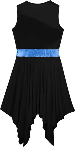 Miniatura 24 de CHICTRY Vestido de baile lírico sin mangas asimétrico para niñas, disfraz de adoración litúrgica contemporánea