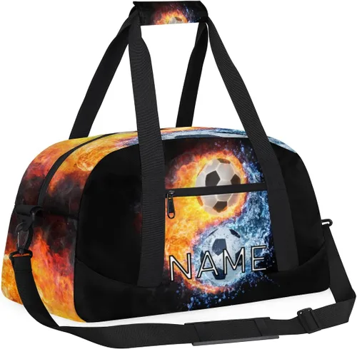 Miniatura 3 de Bolsa de lona personalizada para niños y niñas, para viajes, fútbol, Yin Yang, Tai Chi, pequeña bolsa deportiva para gimnasio, bolsa de mano