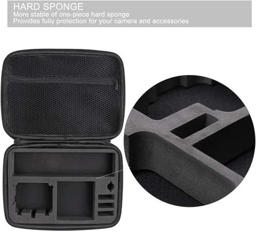 Miniatura 3 de Funda de transporte impermeable compatible con GoPro Hero 12/11/10/9/8/7/(2018)/6/5 Negro, DJI Osmo Action, AKASO/Campark/YI Action Camera y más