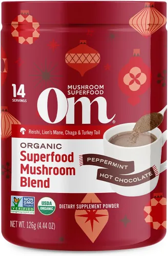 Miniatura 16 de OM MUSHROOM SUPERFOOD Morning Energy Blend - Mezcla de bebida de hongos sin café con Cordyceps, melena de león, rodiola y vitamina D2 - Energía