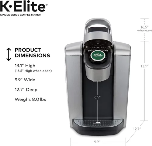 Miniatura 4 de Keurig C K-Elite Maker, cafetera de cápsulas K-Cup de una sola porción, con capacidad de café helado, extra incluida, 75 onzas, paquete de filtros