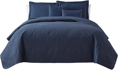 Miniatura 23 de Clara Clark Quilts Tamaño Twin - Juego de Cubrecama Colcha para Todas las Estaciones, Tejido Pinsonic Juego de Ropa de Cama Ligera - Juego