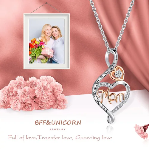 Miniatura 3 de BFF&UNICORN - Collar de plata de ley S925, regalo para la abuela, nana y madre