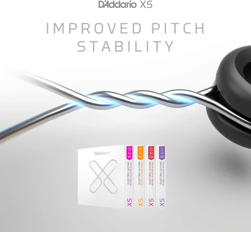 Miniatura 6 de D'Addario - Cuerdas de guitarra eléctrica con revestimiento de níquel XS, XSE1156, calibre Med Top/X-Heavy Bottom 11-56, juego de 6 cuerdas, paquete