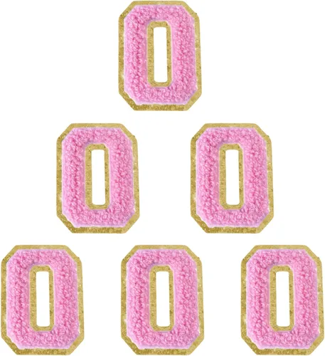 Miniatura 159 de 6 piezas de parches de letras de chenilla autoadhesivas, parches de letras preppy de 2 pulgadas para bolsos, ropa y sombreros, grandes pegatinas