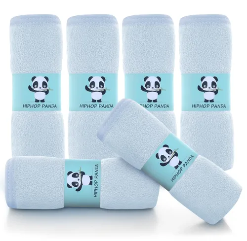 Miniatura 22 de HIPHOP PANDA Toallitas para bebé, rayón hecho de bambú - 2 capas ultra suaves y absorbentes, toalla facial de baño para recién nacidos - toallitas