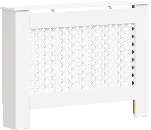 Miniatura 19 de vidaXL Cubierta del radiador, gabinete de cubierta de calentador de diseño de listones con estante de almacenamiento superior, ocultar tubos Marrón