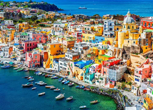 Rompecabezas para adultos de 1000 piezas para adultos, rompecabezas de 1000 piezas, rompecabezas de 1000 piezas, Procida Island Marina Corricella