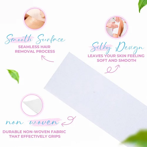 Miniatura 3 de Tifara Beauty - Tiras no tejidas para depilación corporal y facial, varios tamaños (100)