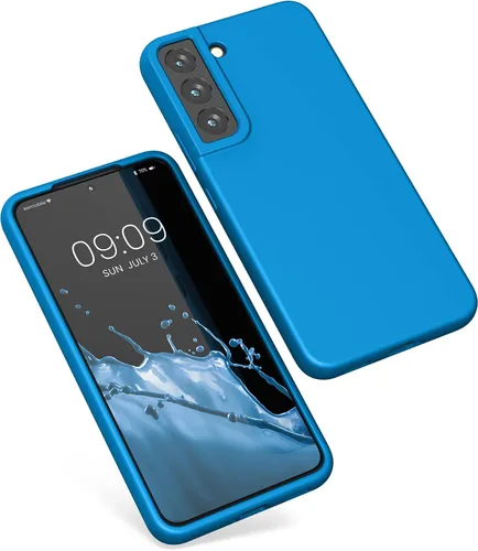 Miniatura 8 de kwmobile Funda compatible con Samsung Galaxy S22 - Funda de silicona TPU con acabado suave - Blue Reef