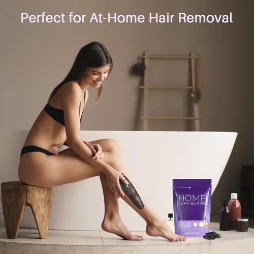 Miniatura 7 de BLITZWAX Cuentas de cera dura para depilación de 1 libra, granos de cera de colonia negra para cabello grueso, cera brasileña para bikini, axilas