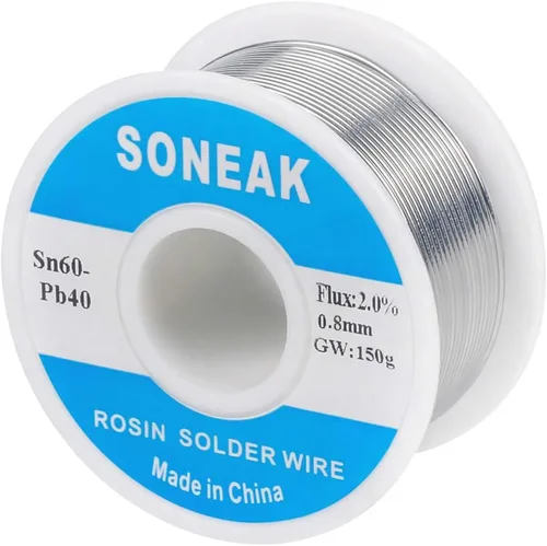 Miniatura 8 de 60/40 Alambre de soldadura de estaño con núcleo de colofonia para soldadura eléctrica (1.0mm 200g)