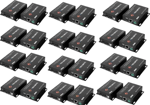 J-Tech Digital Paquete de 12 extensores HDMI J-Tech Digital 4K Ultra HD HDBaseT a través de Ethernet Cat5e/6 hasta 230 pies (1080P) 130 pies (4K),