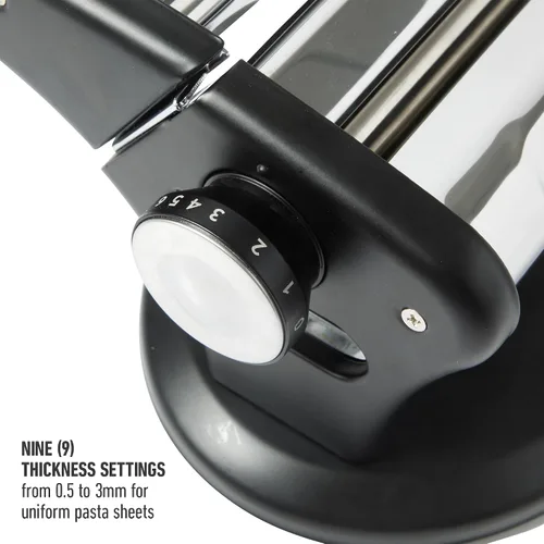Miniatura 4 de Calphalon Aero - Máquina manual para hacer pasta de alta resistencia con rodillos y cortadores - Espaguetis, fettuccini, lasaña o piel de albóndigas
