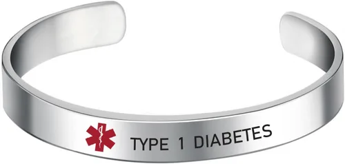 Miniatura 19 de LoEnMe Jewelry Pulseras de alerta médica personalizadas para hombres y mujeres, personalizable, grabado gratuito, acero inoxidable, pulsera