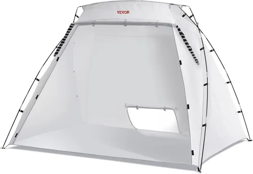 Miniatura 10 de VEVOR Cabina de Pintura Portátil, Carpa de Pintura en Aerosol Más Grande con Piso Integrado y Malla y Ganchos a Prueba de Viento, Estación de Carpa