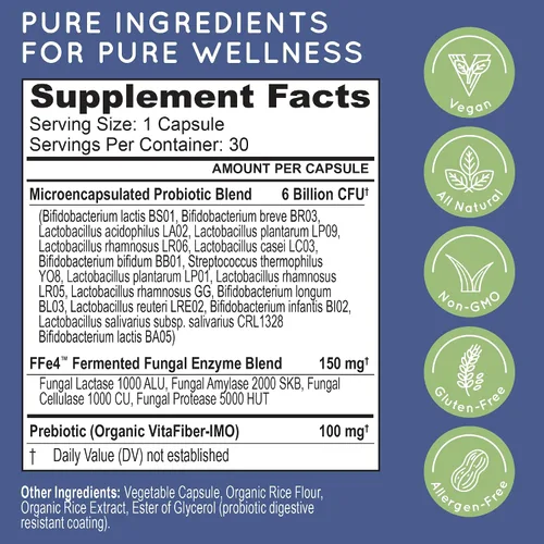 Miniatura 3 de Essential Source TriActive Biotics Daily Care - Probióticos para mujeres y hombres, 6 mil millones de UFC con mezcla de prebióticos, suplemento