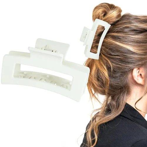 Miniatura 9 de WLLHYF Pinzas cuadradas de 3.5 pulgadas para el cabello, pasadores mate antideslizantes, horquillas de sujeción fuerte, pinzas de plátano medianas