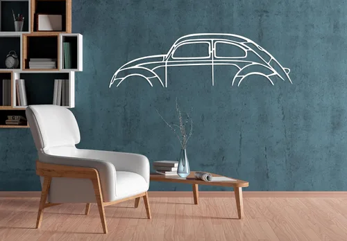 Miniatura 7 de Arte de silueta de automóvil personalizado de metal, decoración de pared personalizada, letrero de pared de garaje para amantes de los automóviles